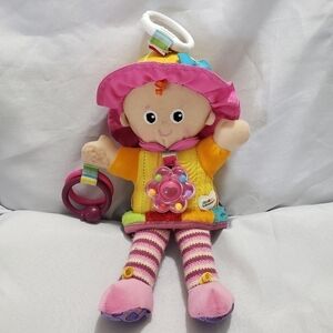 Lamaze My Friend Emily Sensory Activity Doll 12" Crinkle Rattle Hanger Rainbow